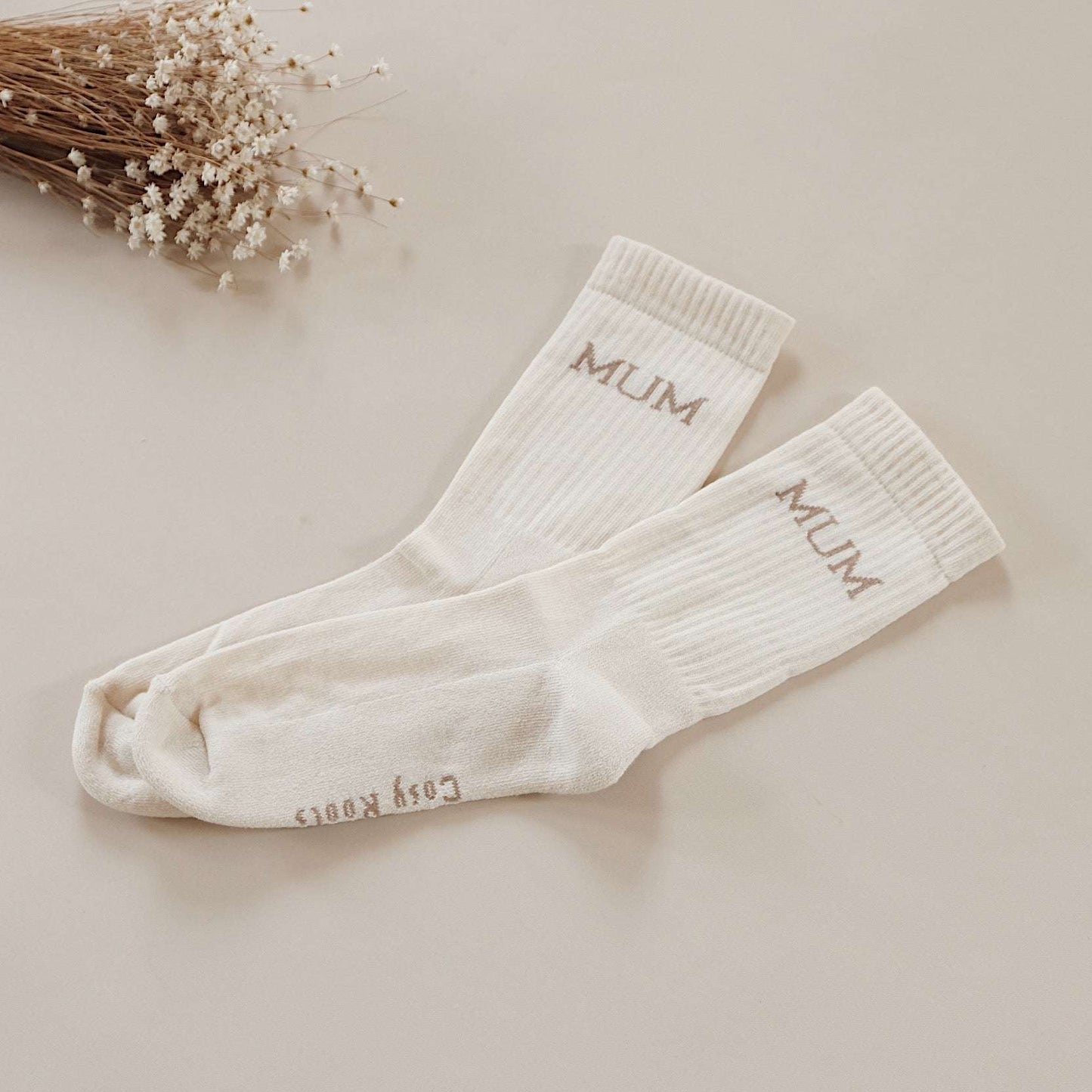 Organic Socks - MUM - Sand