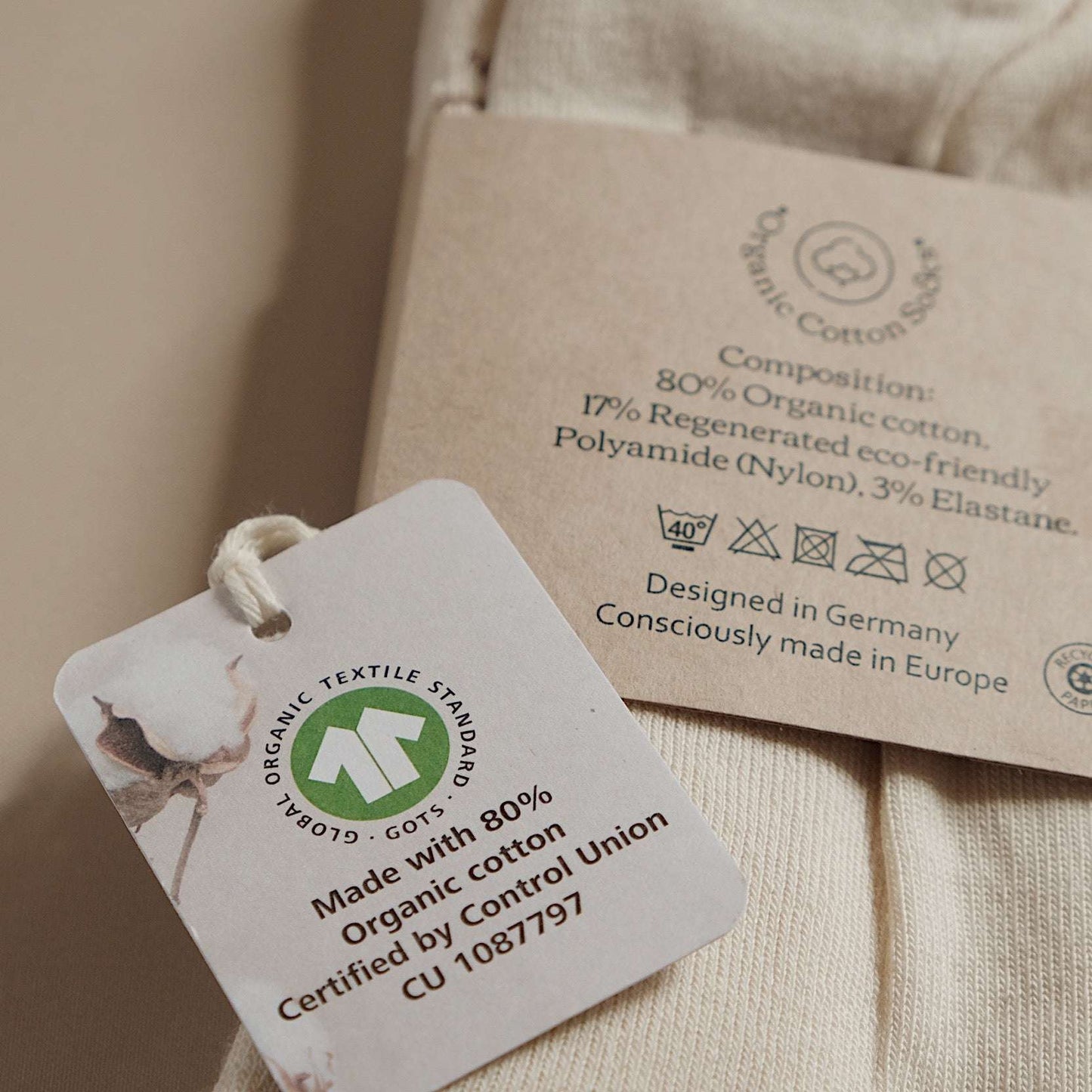 Organic Socks - DAD - Sand