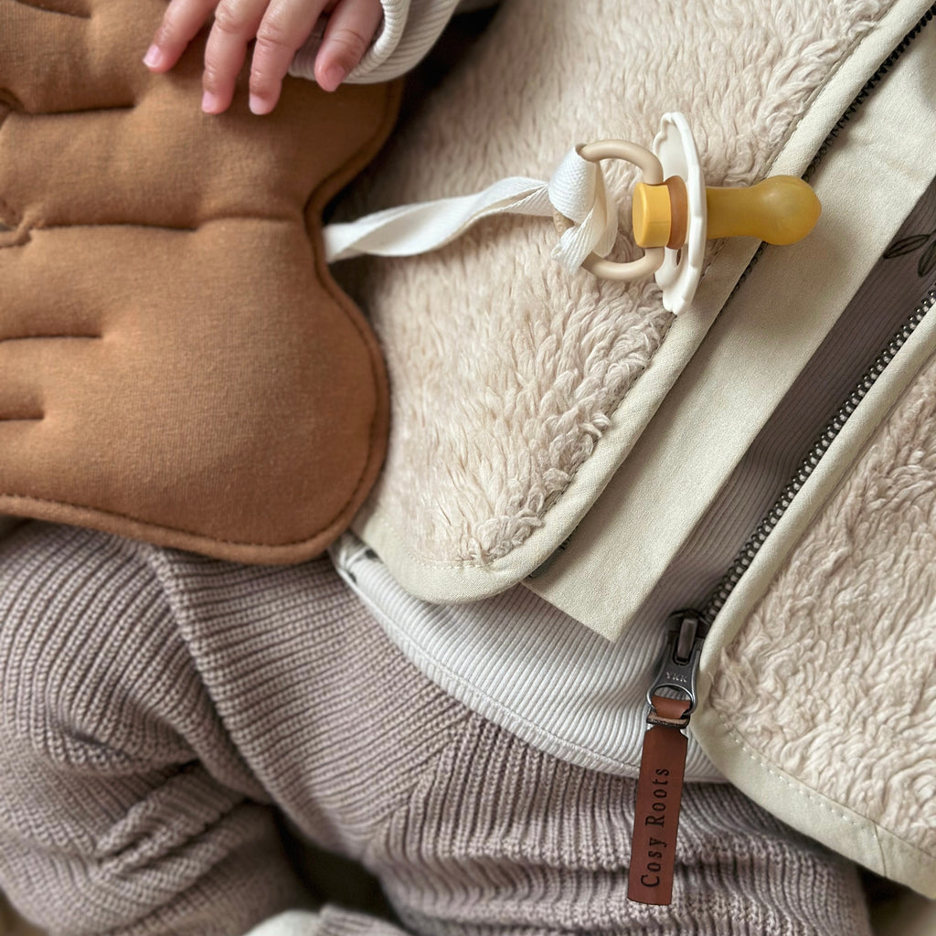Organic Teddy Weste - Cream