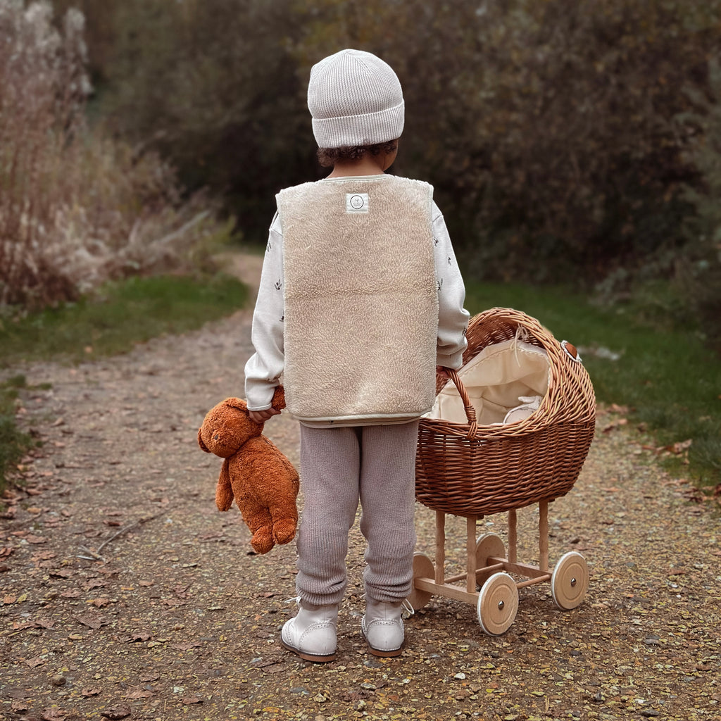 Organic Teddy Weste - Cream