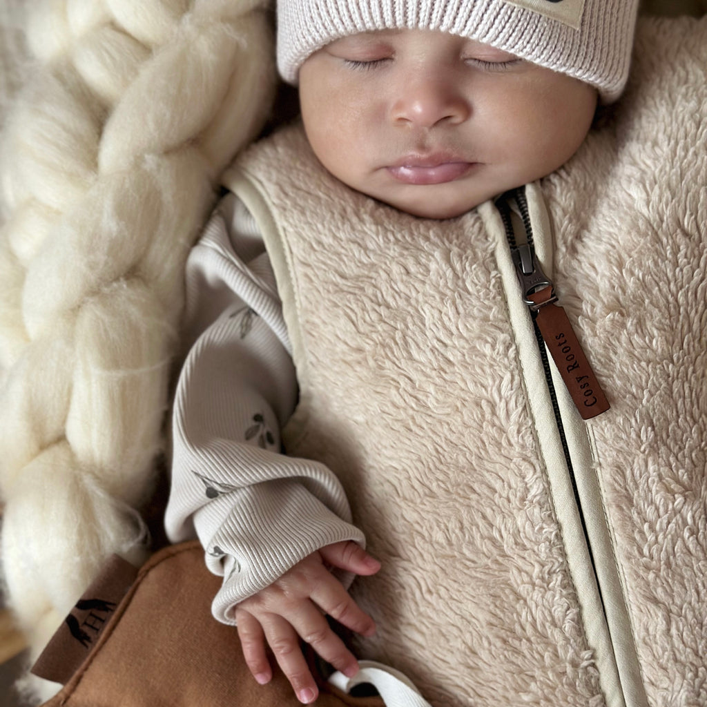 Organic Teddy Weste - Cream