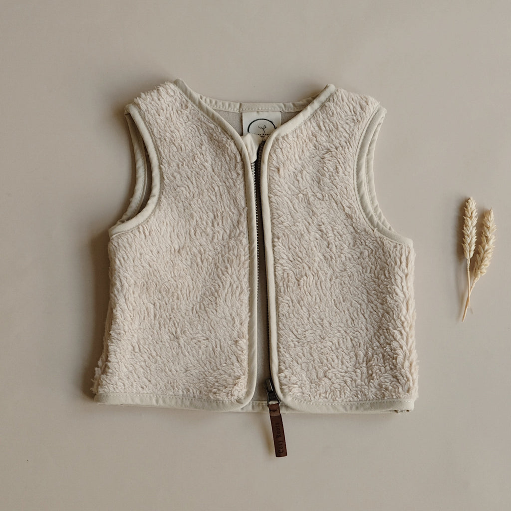 Organic Teddy Weste - Cream