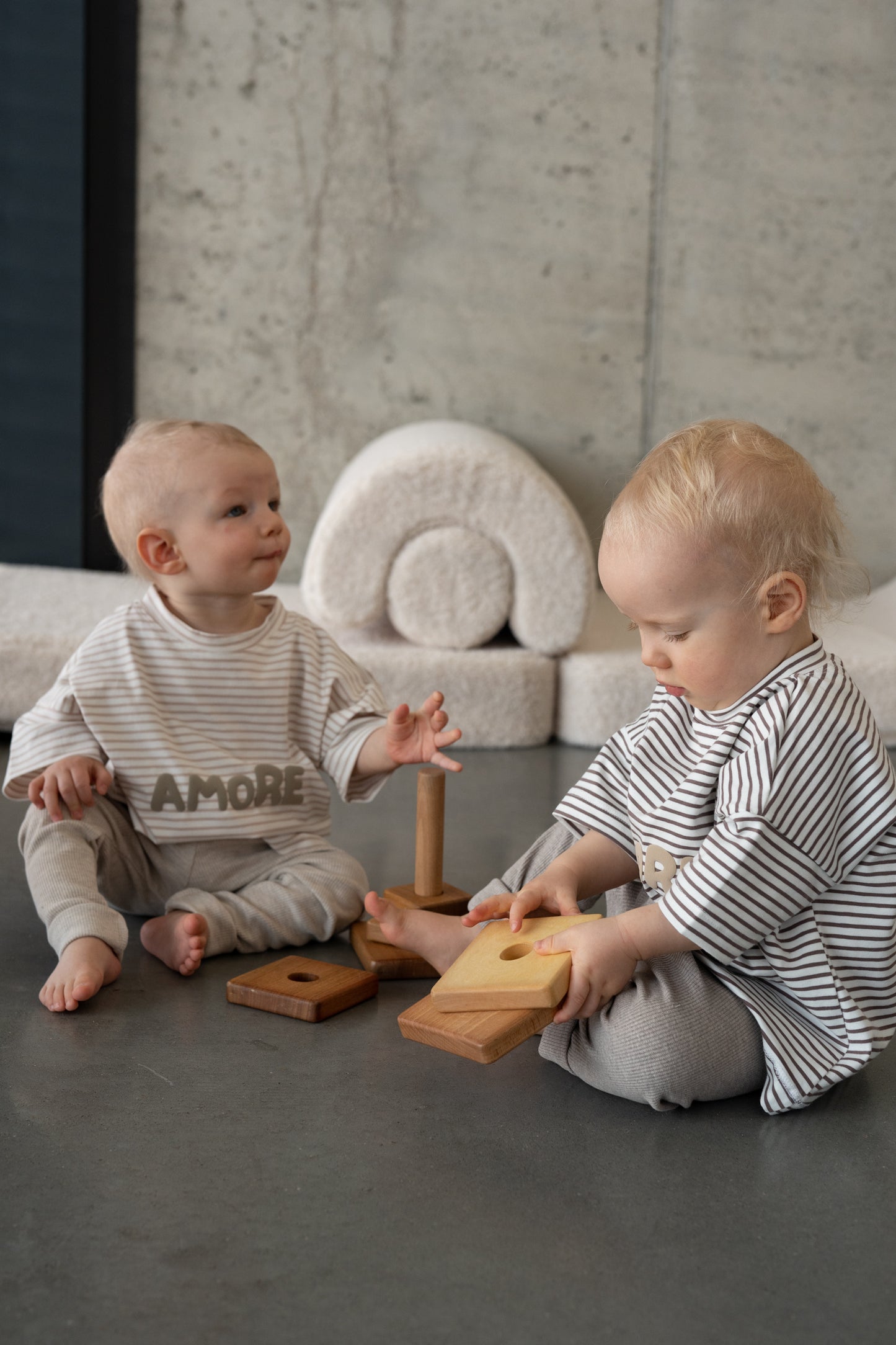 Oversized Streifen-Shirt Amore đ€