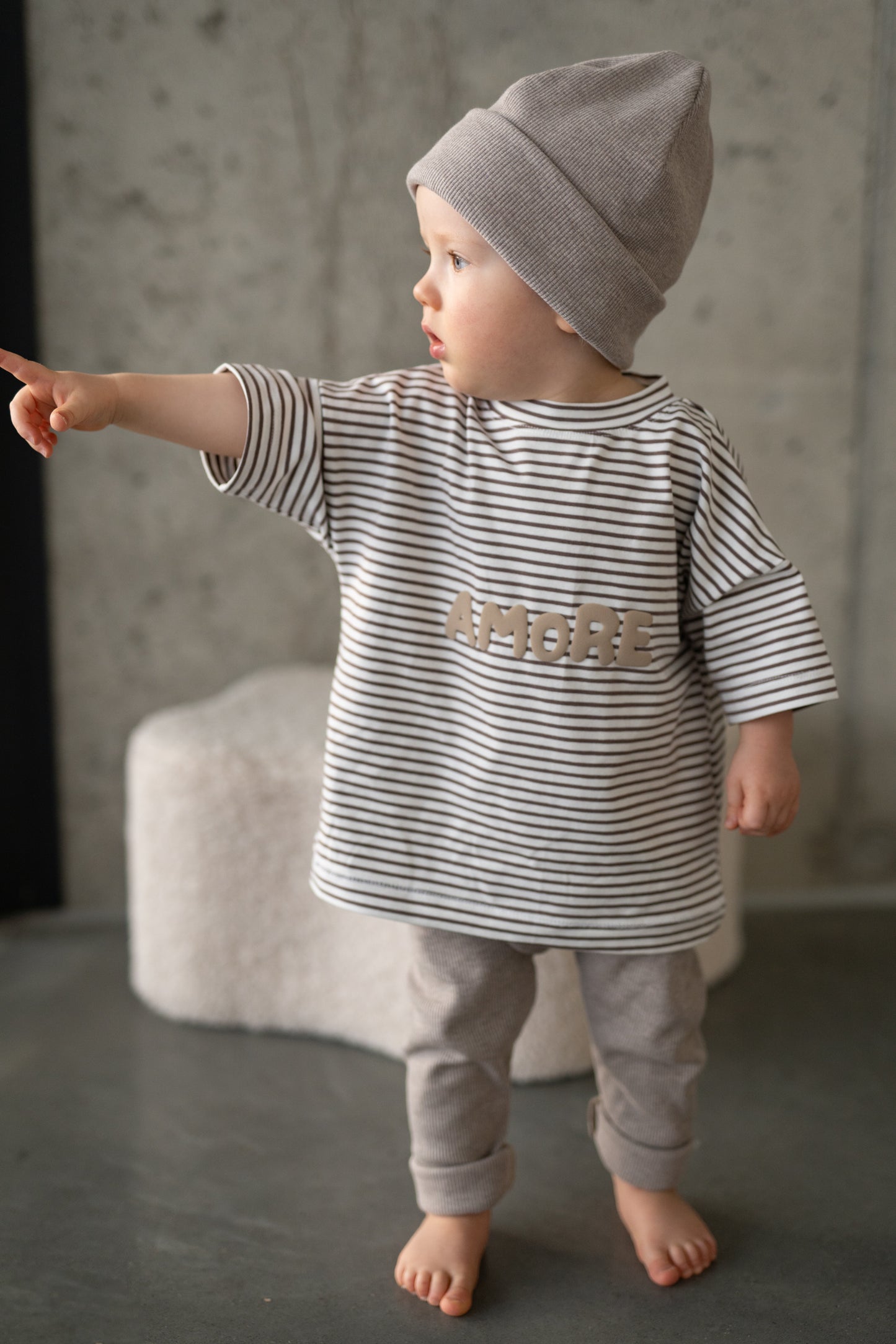 Oversized Streifen-Shirt Amore đ€