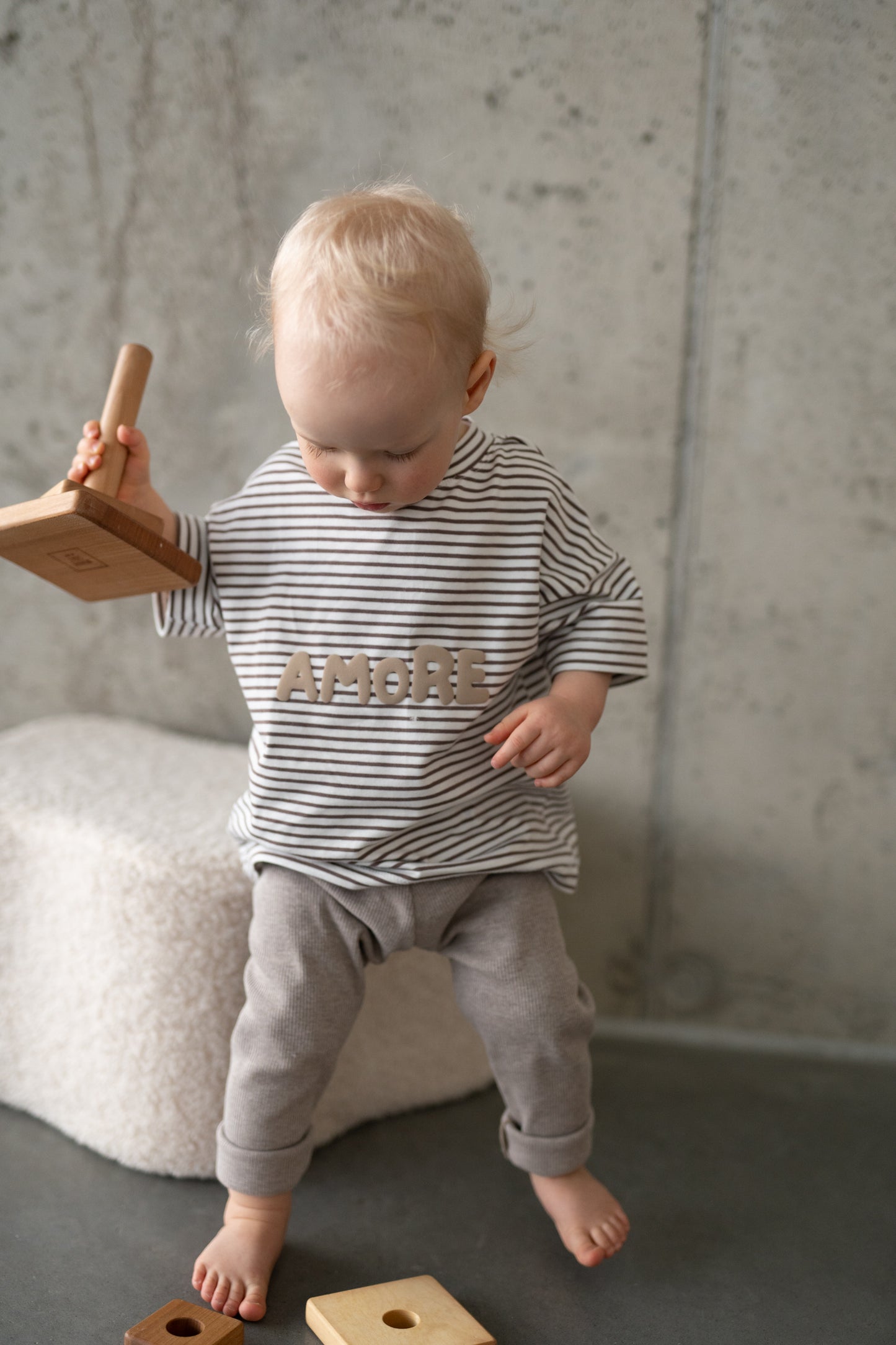 Oversized Streifen-Shirt Amore đ€