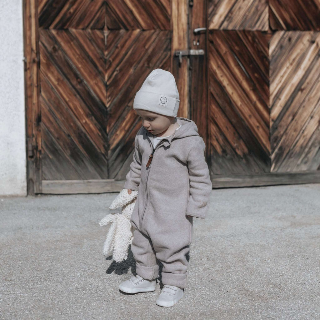 Organic Fleece Overall - Taupe Melange