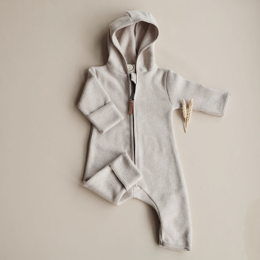 Organic Fleece Overall - Taupe Melange