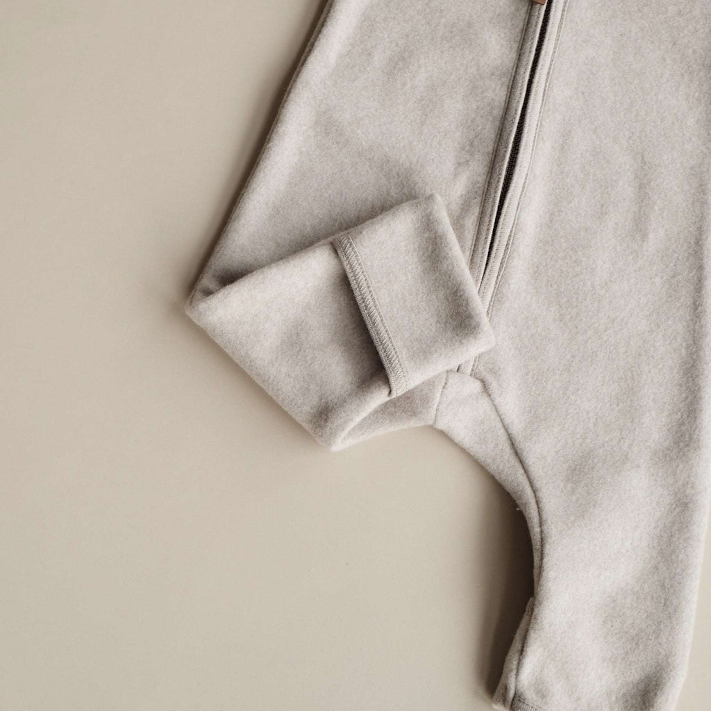 Organic Fleece Overall - Taupe Melange