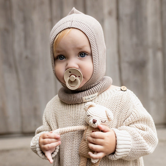 Organic Knit Balaclava - Caramel 🤎